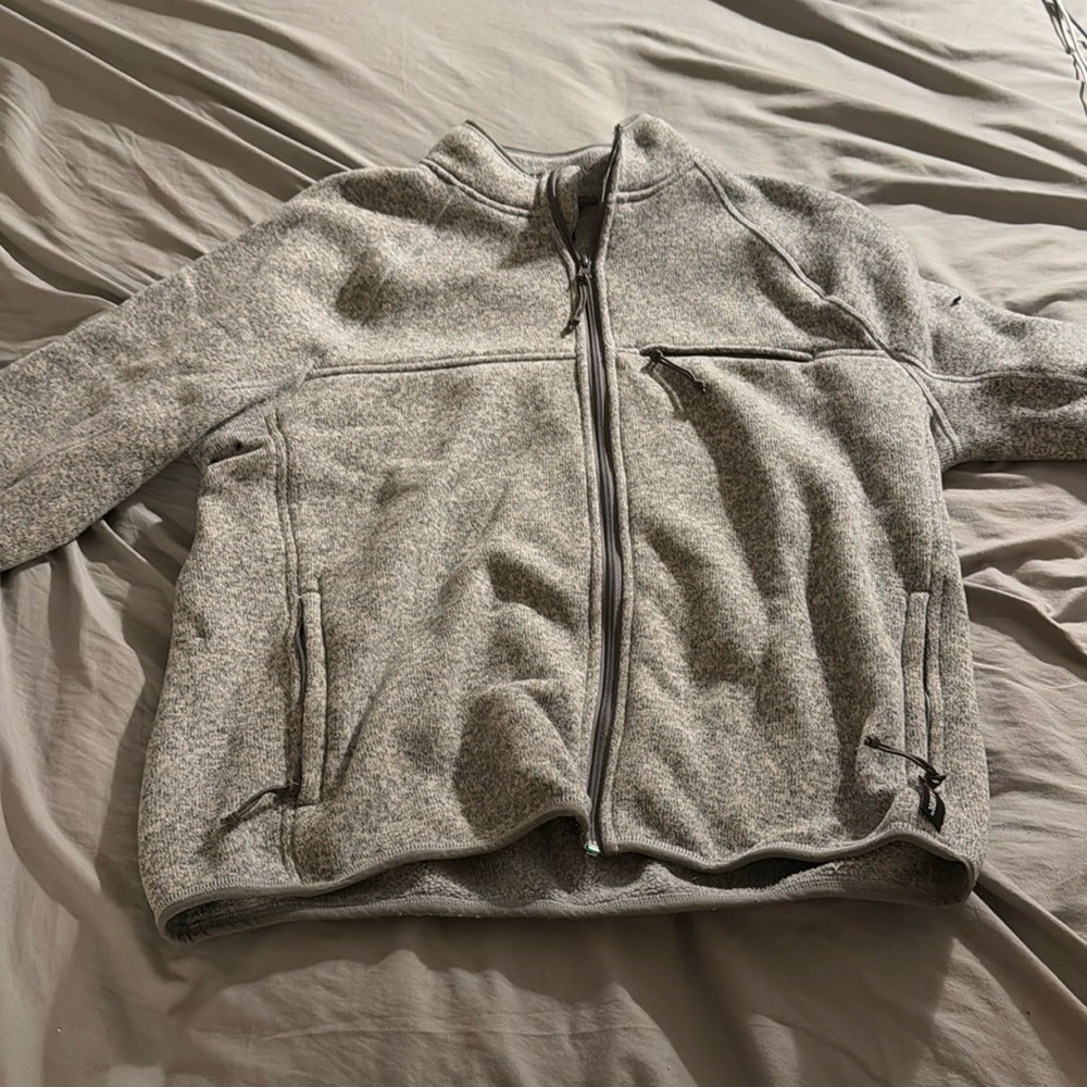 J. Crew Nordic Full Zip Jacket in Polartec Gray Fleece Men's Size Large